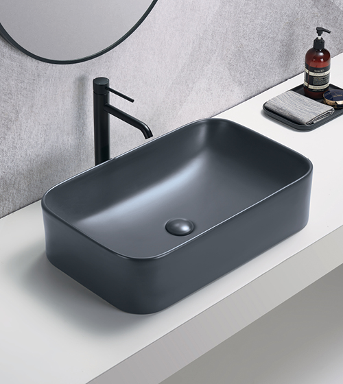 Table Mounted Wash Basin ( Matt Grey ) – Aquant India